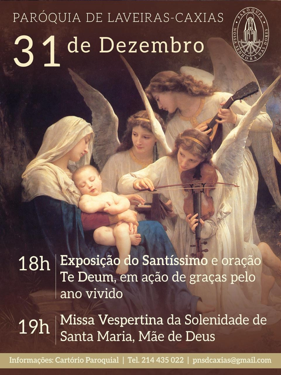 Exposição do Santíssimo e Te Deum e Missa Vespertina - Solenidade de Santa Maria, Mãe de Deus