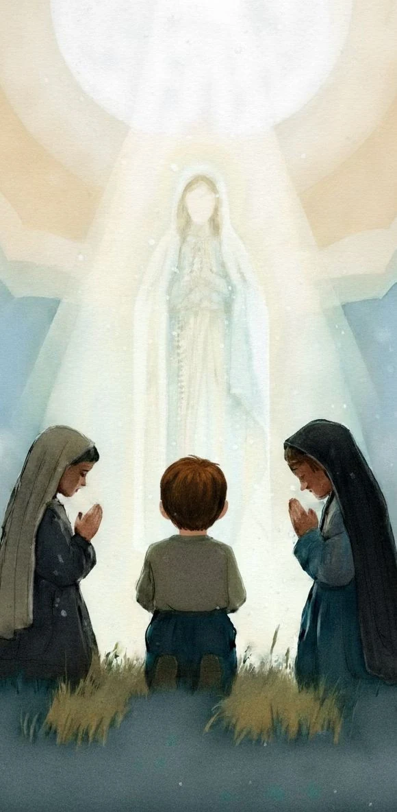 Ilustração de São Francisco e Santa Jacinta Marto